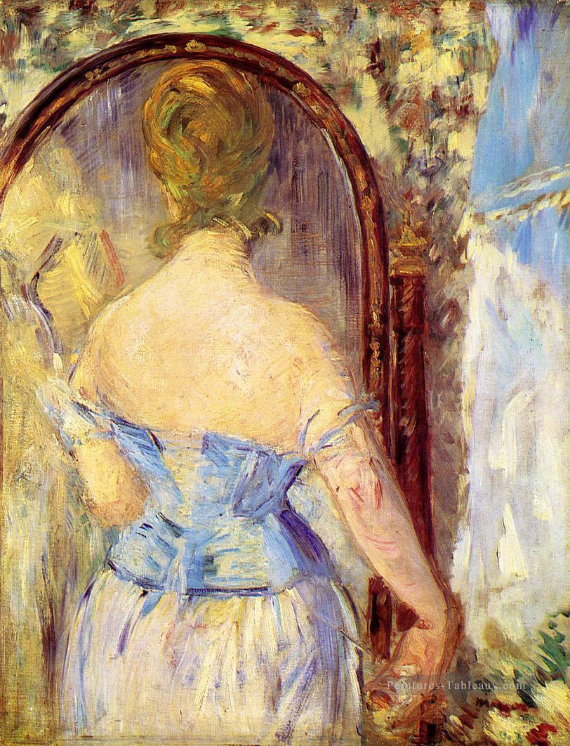 Femme devant un miroir Édouard Manet Peintures à l'huile
